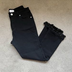 Black Fringe Pants
